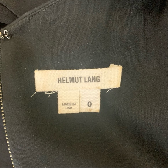 Helmut Lang Draped Black Mini Dress Size 0 - Picture 10 of 12